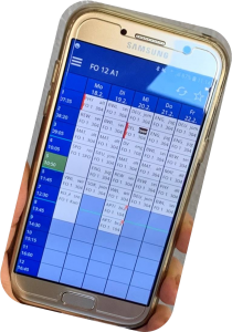 aktueller Stundenplan auf dem Smartphone